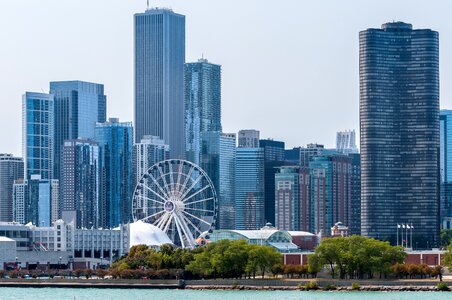 Tall buildings downtown urban photo