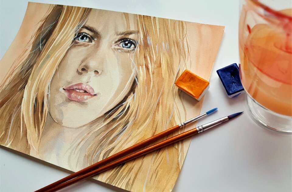 Portrait woman colors