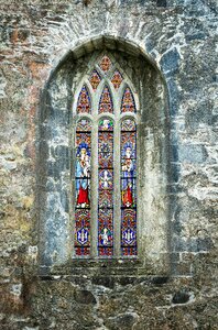 Facade church window old window