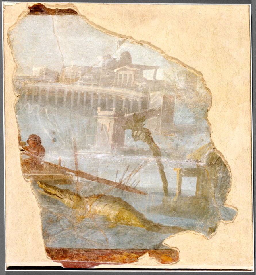 Wall Fragment with a Nile Landscape - Google Art Project
