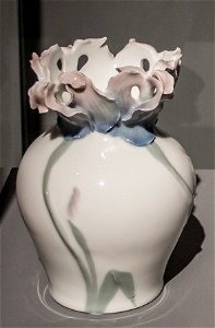 Wallander - Vase with iris flowers photo