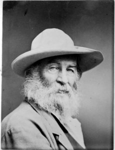 Walt Whitman, head-and-shoulders portrait, facing front, wearing hat LCCN00649765