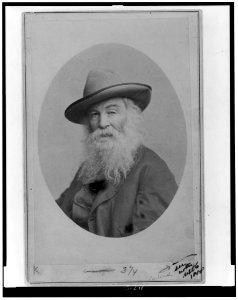Walt Whitman, head-and-shoulders portrait, facing slightly left, wearing hat LCCN97503295