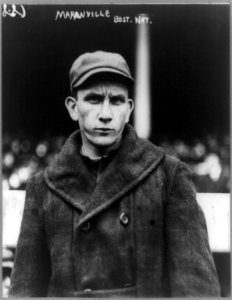 Walter James Vincent Rabbit Maranville, baseball player for the Boston National League, half-length portrait, standing, facing front, in front of grandstand LCCN89714174