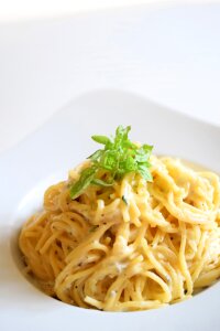 Meal plate spaghetti photo