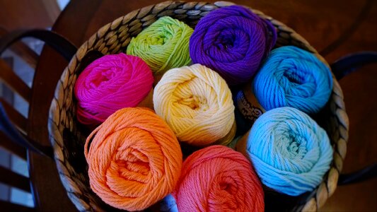Knitting yarn wool photo