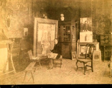 Walter Gay in his studio