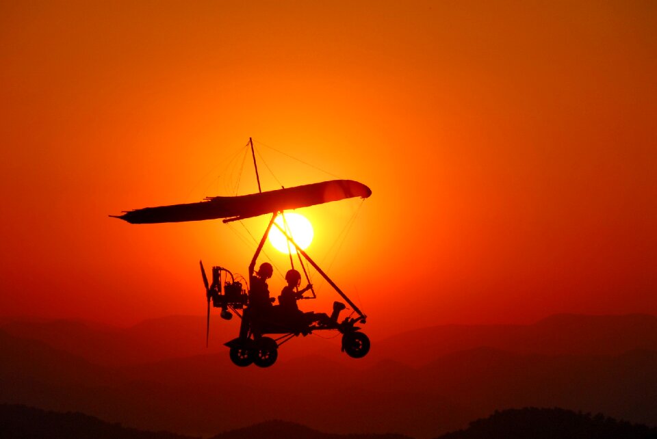Aircraft silhouette sky