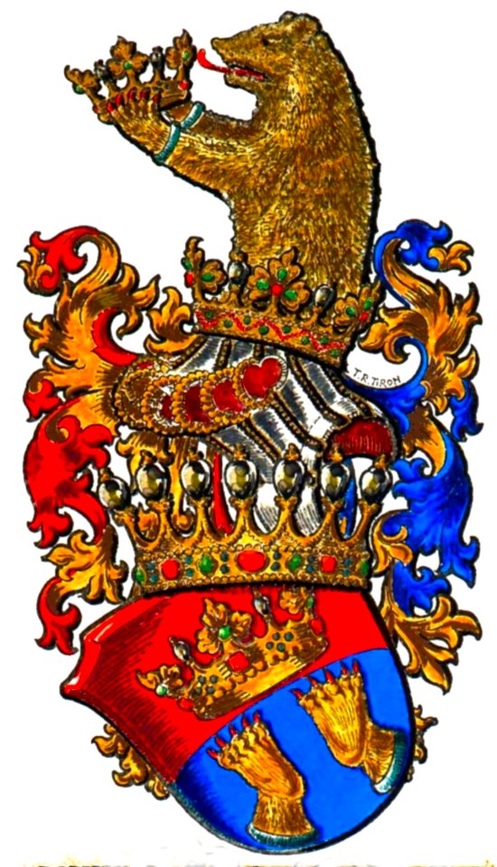 Wappen der Ritter von Flondor fälschlicherw. mit 7 Zacken, 1796
