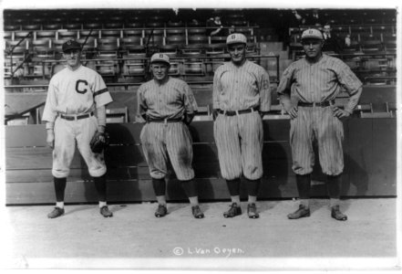 Wambsganss, and his tripple (sic) play victims, Kilduff, Mitchell & Miller of the Brooklyn B.B. Club LCCN89712599