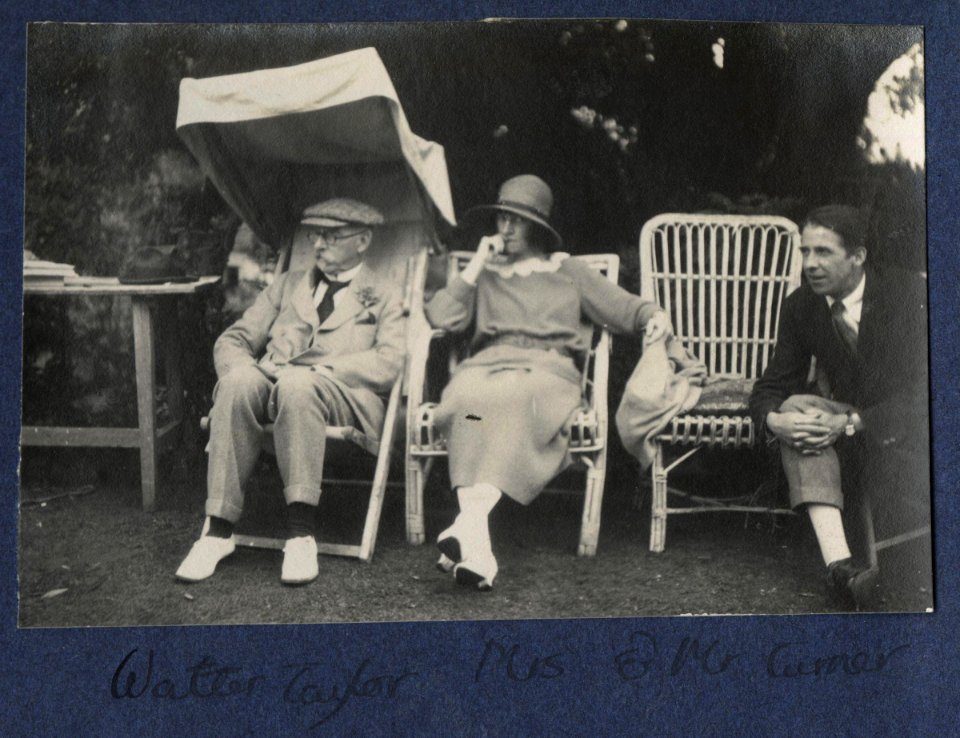 Walter Taylor, Delphine Marguerite Turner (née Dubuis), Walter James Redfern Turner by Lady Ottoline Morrell