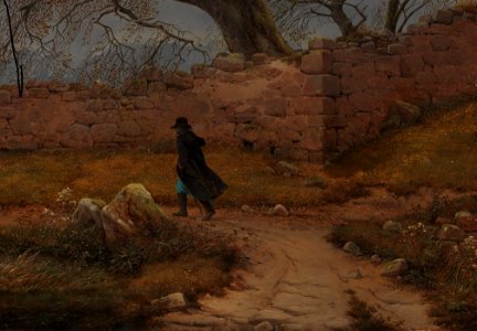 Wanderer in the storm detail