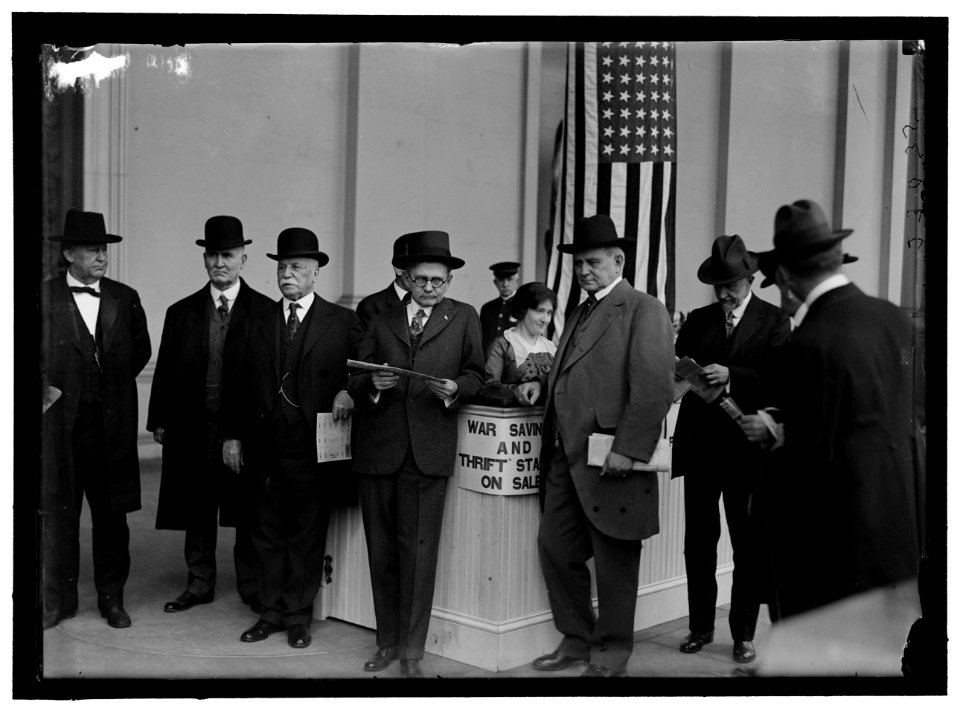 WAR SAVINGS STAMPS. MARSHALL, THOMAS RILEY, GOVERNOR OF INDIANA, 1909 - 1913; VICE PRESIDENT OF THE UNITED STATES, 1913-1921 MOON, JOHN AUSTIN, REP. FROM TENNESSEE, 1897-1921; CLARK, CHAMP LCCN2016868921