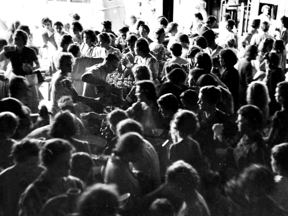 War In Malaya, Refugees from Penang at IPOH Station, Berak, on way to Singapore (23916867524)