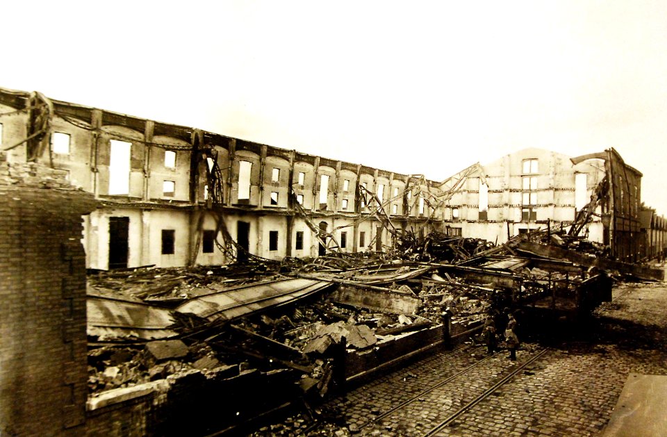 Warehouses destroyed in Paris Air Raid, Saint-Denis, France 1918 (27874136753)