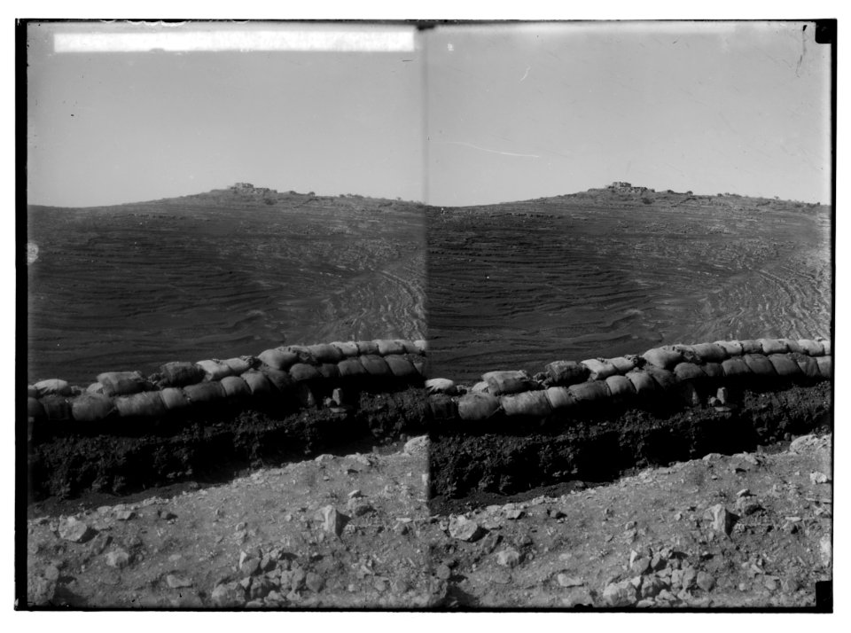War views of Neby Samuel (Mizpah). Neby Samuel from the Turkish trenches. LOC matpc.02234