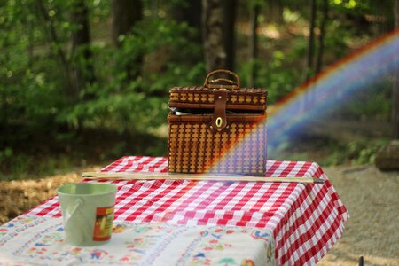 Picnic garden rainbow