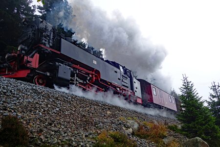 Old railway old locomotive smoke