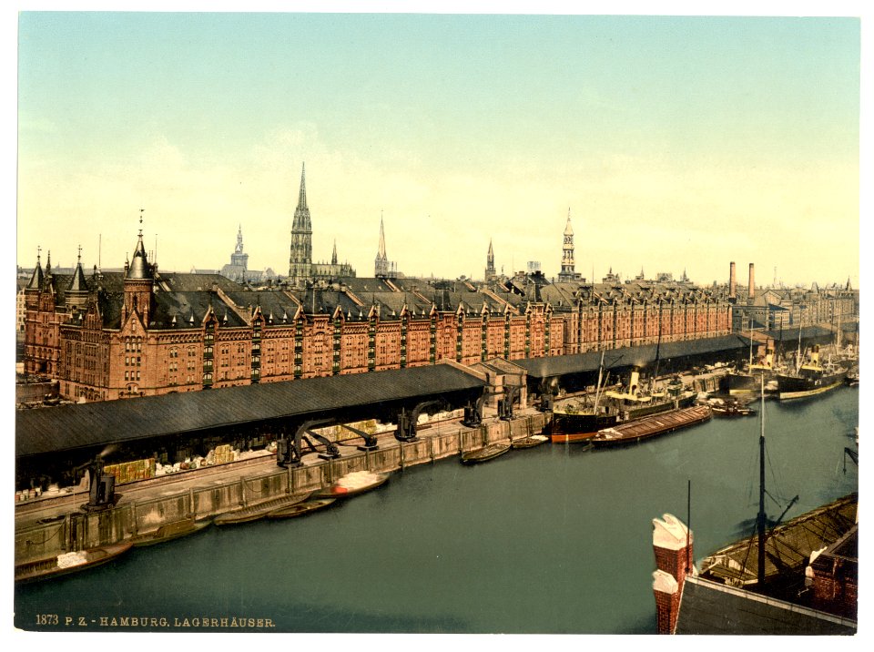 Warehouses at docks, Hamburg, Germany-LCCN2002713702