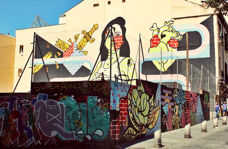 Wall painted wall spain
