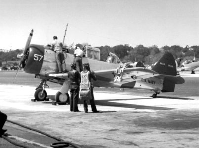 SNJ-2 at NAS Pensacola March 1942 photo