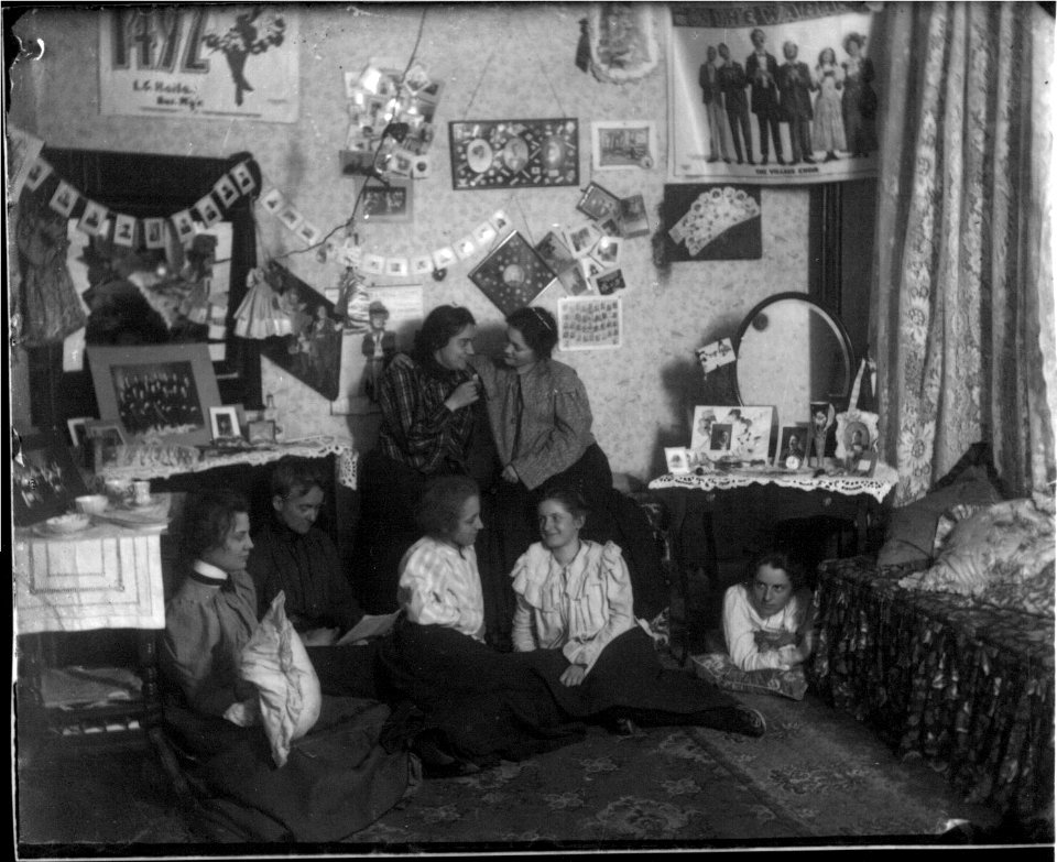 Students in Oxford College dormitory room ca. 1900 (3195513202)