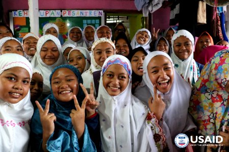Students at Pondok Pesantren Ngalah enjoy better water supply and sanitation. USAID helps increase access to clean water and sanitation for targeted communities and Islamic boarding schools in Pasuruan District and City. (33858765433) photo