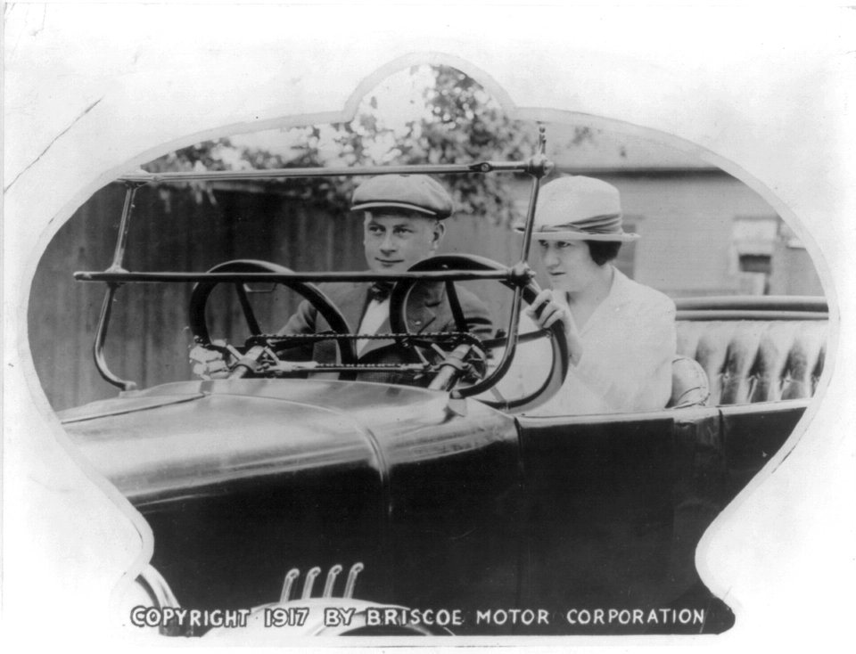Student and instructor in automobile - notice the dual controls LCCN2006688672