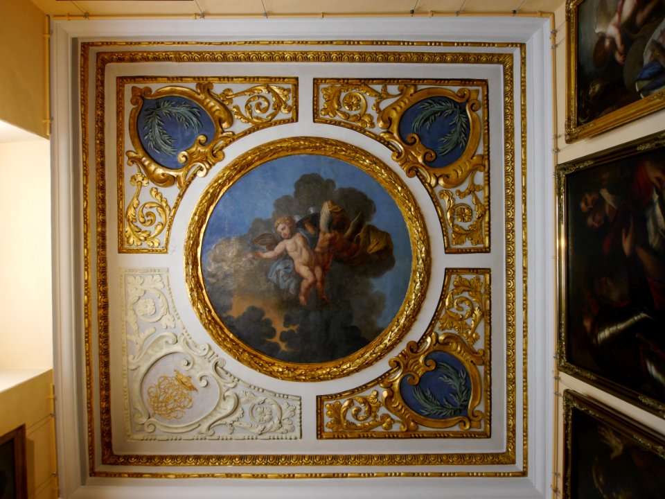 Stuckaturen der Decke im Kabinett am Saal, Schloss Caputh – P1020697