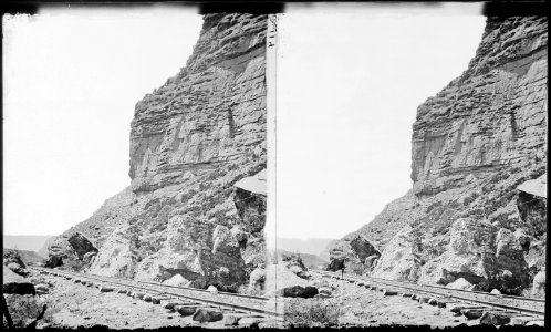 Study among the great rocks that have fallen from the cliffs of Echo Canyon. Summit County, Utah. - NARA - 517329