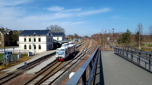 Train railway transport system photo