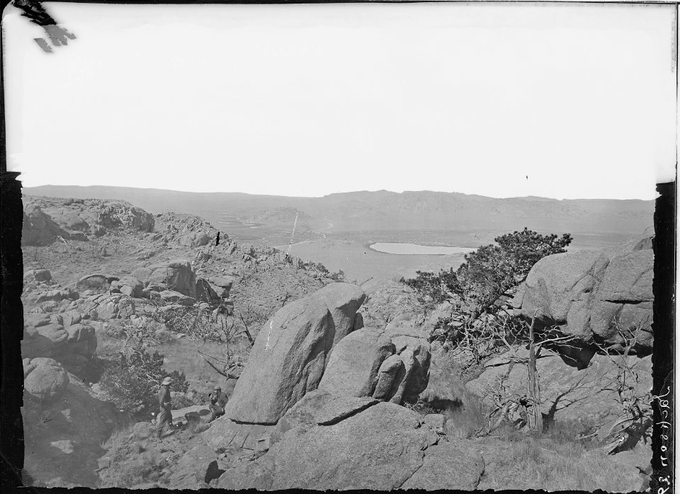 Study among the rocks, summit of the Granite Mountain. Fremont County, Wyoming. - NARA - 516906