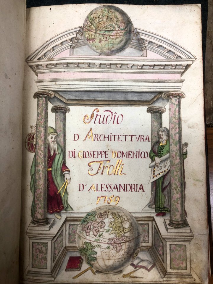 Studio d'architettura di Giuseppe Domenico Trolli d'Alessandria. 1759