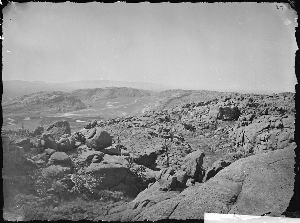 Study among the rocks, summit of the Granite Mountains. Fremont County, Wyoming. - NARA - 516907