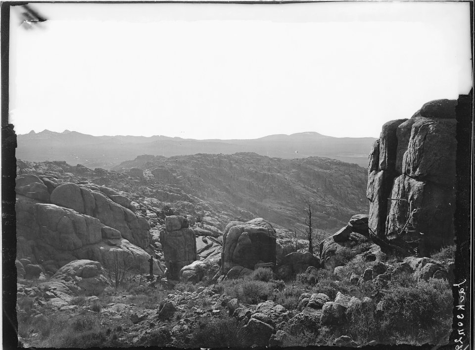 Study among the rocks, summit of Granite Mountains. Fremont County, Wyoming. - NARA - 516903