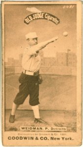 Stump Weidman, Detroit Wolverines, baseball card portrait LCCN2007686532