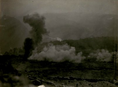Sturmkurs in Schabs, Scharfe Übung, Abwehr eines Gegenangriffes mittels Flammenwerfer und Handgranaten. (BildID 15512161)