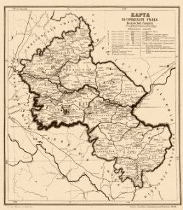Карта Богородского уезда Московской губернии 1873 года