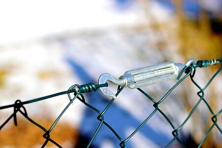 Wire barbed wire fence photo