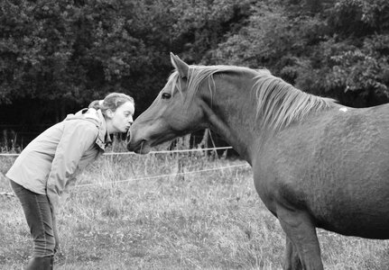 Domestic animal complicity tenderness affection photo