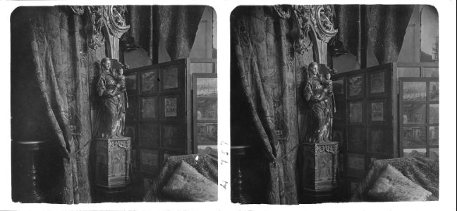 Una imatge barroca a l ' interior del museu Oleguer Junyent