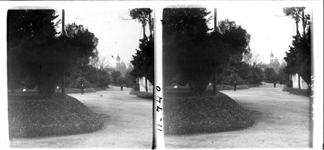 Una vista del Palau de Justícia i del Parc de la Ciutadella de Barcelona