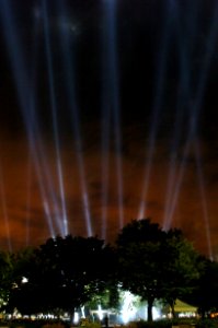 US Navy 060910-N-0696M-259 184 beams of light projected from the Pentagon courtyard illuminate the night sky to commemorate each life lost at the Pentagon on the five-year anniversary of the Sept. 11 terrorist attacks on New Yo photo
