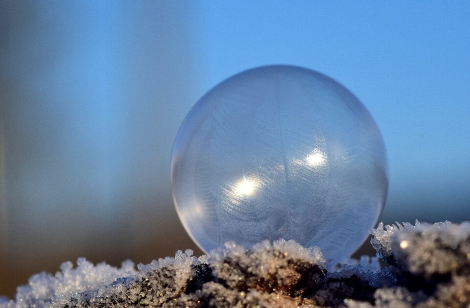 Bubble ice bubble soap bubble