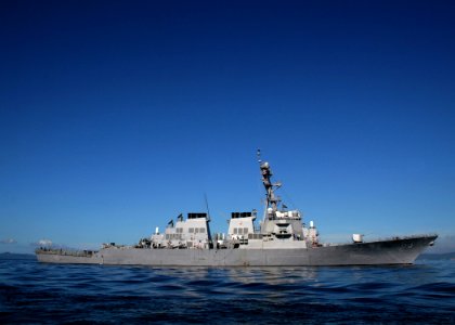 US Navy 061023-N-4953E-009 A visit, board, search, and seizure teams assigned to guided-missile destroyer USS Stethem (DDG 63) and a Philippine Navy Special Operations Group (NAVSOG) performs training photo