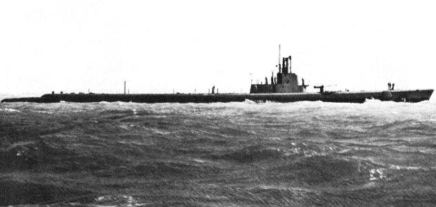 US Navy 061030-N-0000X-005 USS Wahoo (SS 238) gets underway for her seventh war patrol after refueling at Midway Island Sept. 13, 1943