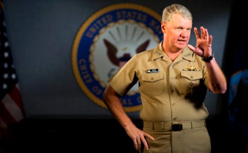 US Navy 071010-N-6932B-001 Chief of Naval Operations (CNO) Adm. Gary Roughead delivers a message of thanks to Navy personnel, civilian employees and their families for all that they do in support of the Navy's mission