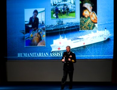 US Navy 071017-N-6932B-042 Chief of Naval Operations (CNO) Adm. Gary Roughead addresses the leaders of maritime forces from more than 90 different nations around the world at the 18th International Seapower Symposium