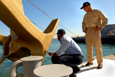 US Navy 071019-N-4133B-031 Golden Anchor aboard USS Ronald Reagan (CVN 76)