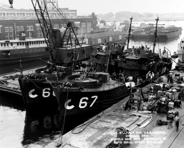 USS Cardinal (AM-67) USS Bullfinch (AM-66) - 19-N-25946